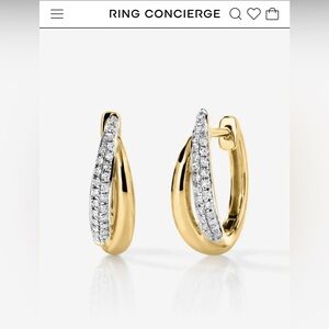 Ring Concierge Double Row Diamond Hoops